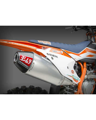 Scarico completo Yoshimura RS4  acciaio/alluminio con fondello in carbonio per KTM450SX-F 2016