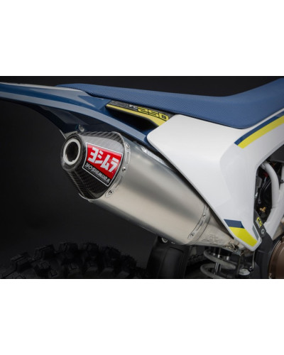 Scarico completo Yoshimura RS4  acciaio/alluminio con fondello in carbonio per Husqvarna FC250/350 2016