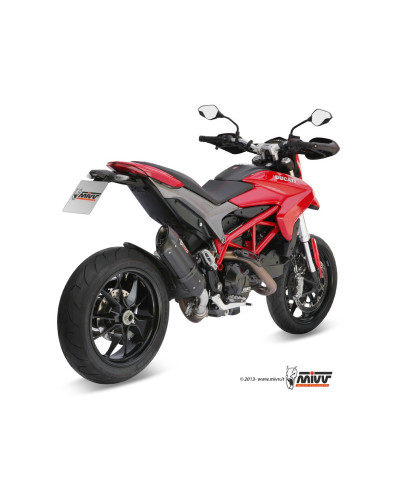 Scarico Mivv Suono Black inox nero per Ducati Hypermotard 821 2013-2015