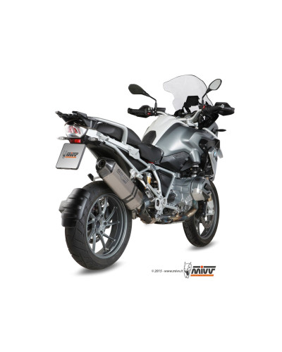 Scarico Mivv Speed Edge in titanio con coppa carbonio per BMW R1200 GS 2013-2017