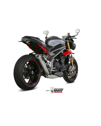 Scarico Mivv Ghibli inox per Triumph Speed Triple 2016-