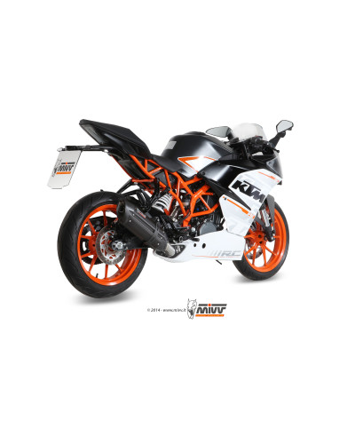 Scarico Mivv suono Black inox nero per KTM RC 390 2014-2018