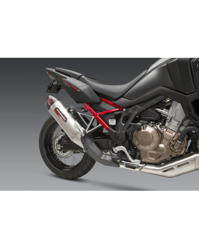 AFRICA TWIN 2020 RS-12 STAINLESS SLIP-ON EXHAUST, W/ STAINLESS MUFFLER