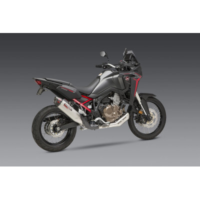 AFRICA TWIN 2020 RS-12 STAINLESS SLIP-ON EXHAUST, W/ STAINLESS MUFFLER