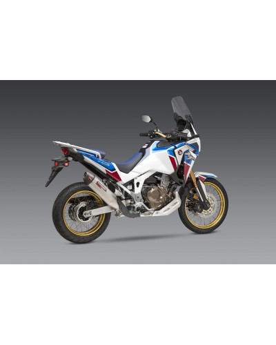 AFRICA TWIN 2020 RS-12 STAINLESS SLIP-ON EXHAUST, W/ STAINLESS MUFFLER