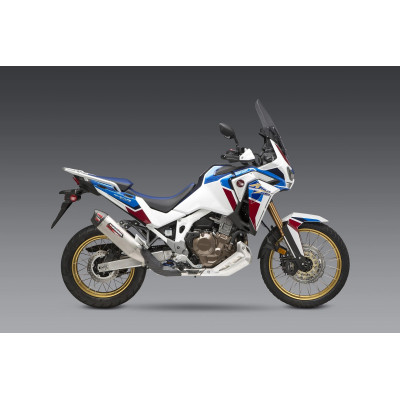 AFRICA TWIN 2020 RS-12 STAINLESS SLIP-ON EXHAUST, W/ STAINLESS MUFFLER