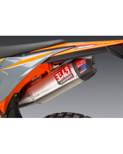 KTM 500 EXC-F 20-23 / HUSQVARNA FE 501S 20-23 YOSHIMURA RS-12 STAINLESS FULL EXHAUST, W/ ALUMINUM MUFFLER