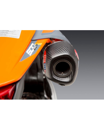 KTM 500 EXC-F 20-23 / HUSQVARNA FE 501S 20-23 YOSHIMURA RS-12 STAINLESS FULL EXHAUST, W/ ALUMINUM MUFFLER