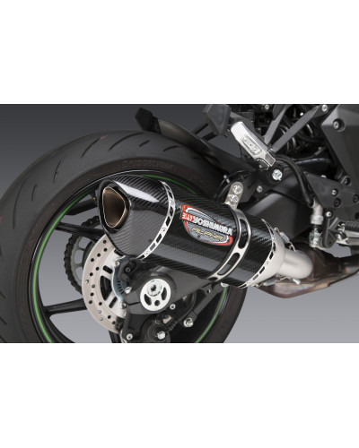 NINJA 1000SX 2020 ALPHA STAINLESS SLIP-ON EXHAUST, W/ CARBON FIBER MUFFLER