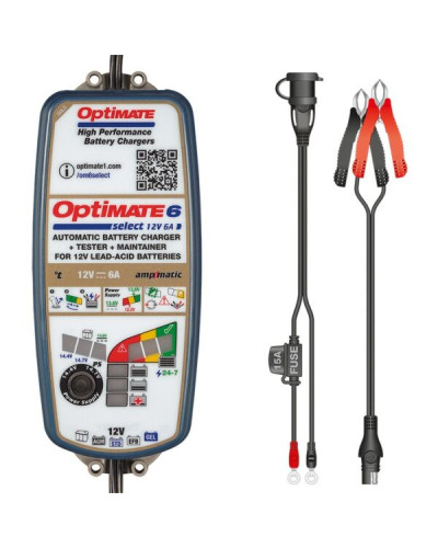 Caricabatterie TecMate Optimate 6 Select Gold series