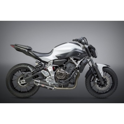 FZ/MT-07 15-21 / XSR700 18-21 / R7 2022 RACE R-77 STAINLESS FULL EXHAUST, W/ CF MUFFLER