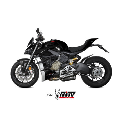 Scarico Mivv X-M1 BLACK inox nero per Ducati Streetfighter V4 2020 - 2021