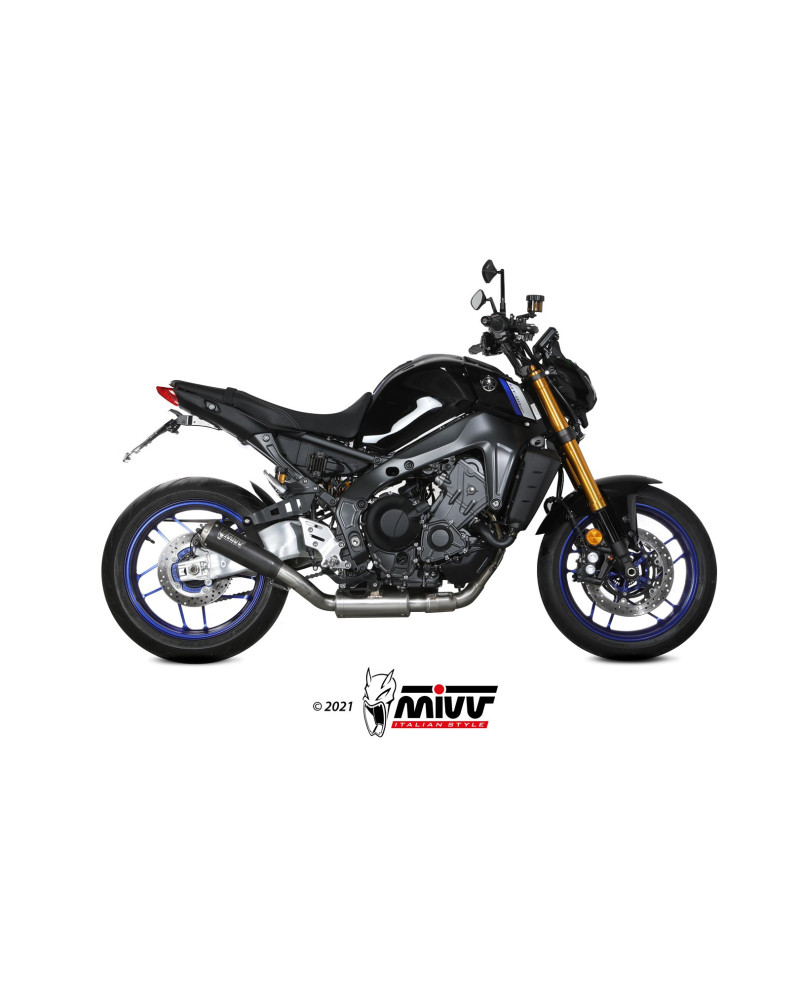 Mivv X-M1 BLACK black inox drain Euro5 for Yamaha MT-09 2021