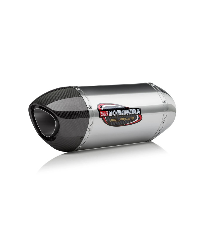 NINJA H2 SX 18-21 ALPHA STAINLESS SLIP-ON EXHAUST, W/ STAINLESS 