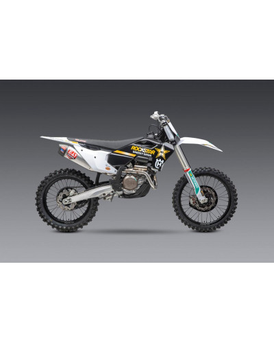 KTM 450SX-F FE 22 / HUSQVARNA FC450 RE 22 RS-12 STAINLESS FULL EXHAUST, W/ ALUMINUM MUFFLER