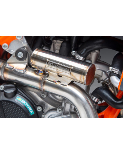 KTM 450SX-F FE 22 / HUSQVARNA FC450 RE 22 RS-12 STAINLESS FULL EXHAUST, W/ ALUMINUM MUFFLER