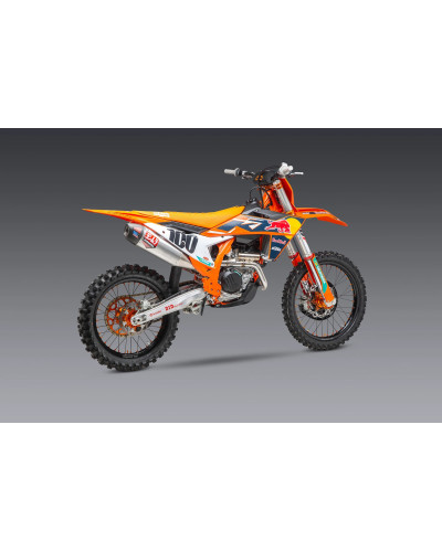 KTM 450SX-F FE 22 / HUSQVARNA FC450 RE 22 RS-12 STAINLESS FULL EXHAUST, W/ ALUMINUM MUFFLER