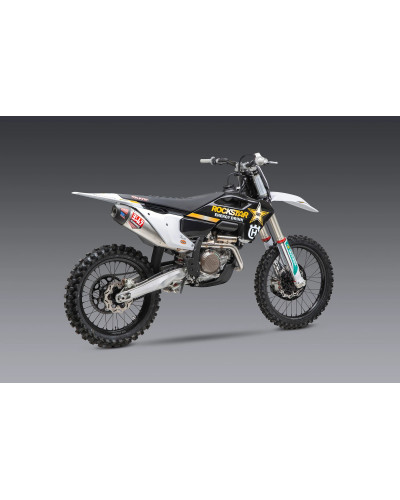 KTM 450SX-F FE 22 / HUSQVARNA FC450 RE 22 RS-12 STAINLESS FULL EXHAUST, W/ ALUMINUM MUFFLER