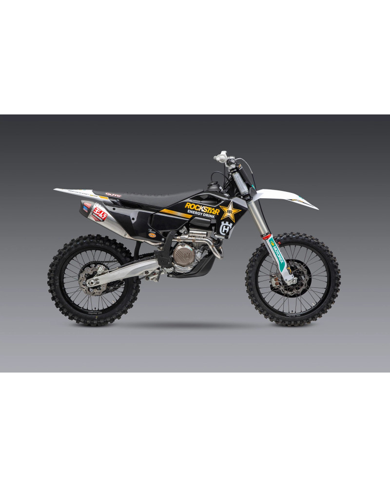 KTM 250SX-F FE 22 / HUSQVARNA FC250 RE RS-12 STAINLESS FULL EXHAUST, W/ ALUMINUM MUFFLER