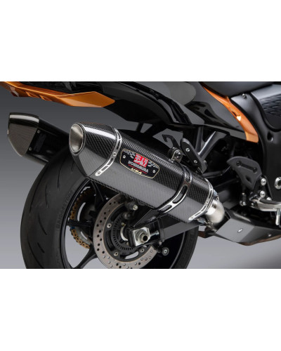 HAYABUSA 2022 Race R-77 Dual Stainless Slip-On Exhaust, w/ Carbon Mufflers