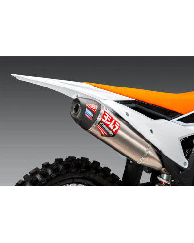 KTM 450SX-F FE 22-23 / HUSQV FC450 RE 22-23 YOSHIMURA RS-12 TITANIUM FULL EXHAUST, W/ TITANIUM MUFFLER