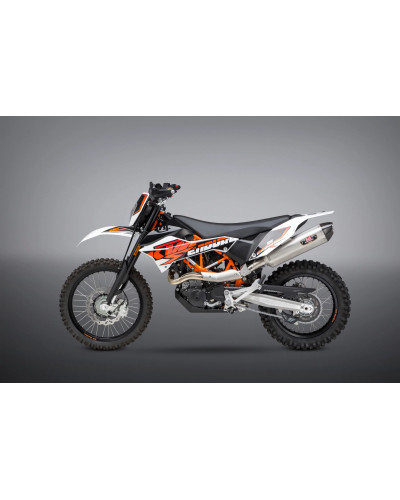 HUSQ 701/KTM 690 R RACE YOSHIMURA R-77 STAINLESS SLIP-ON EXHAUST, W/ STAINLESS MUFFLER